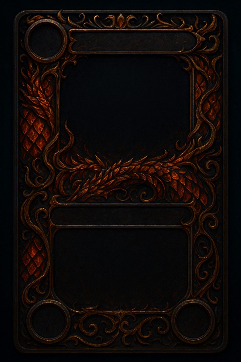 AI-generated Dragonforge card frame
